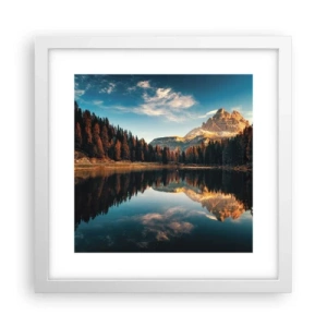 Affiche dans un cadre blanc - Poster - Double paysage - 30x30 cm