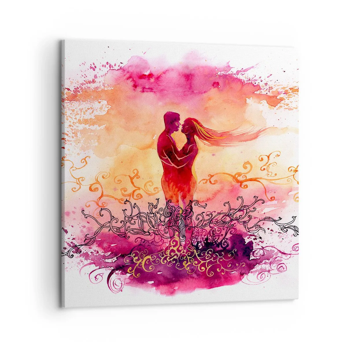 Impression sur toile - Image sur toile - Un coeur! Je n'ai pas besoin de beaucoup… - 50x50 cm