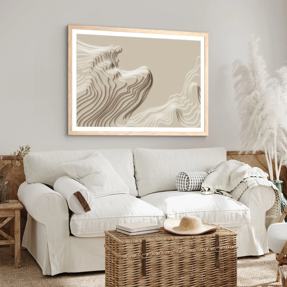 Affiche dans un chêne clair - Poster - Topographie artistique - 70x50 cm