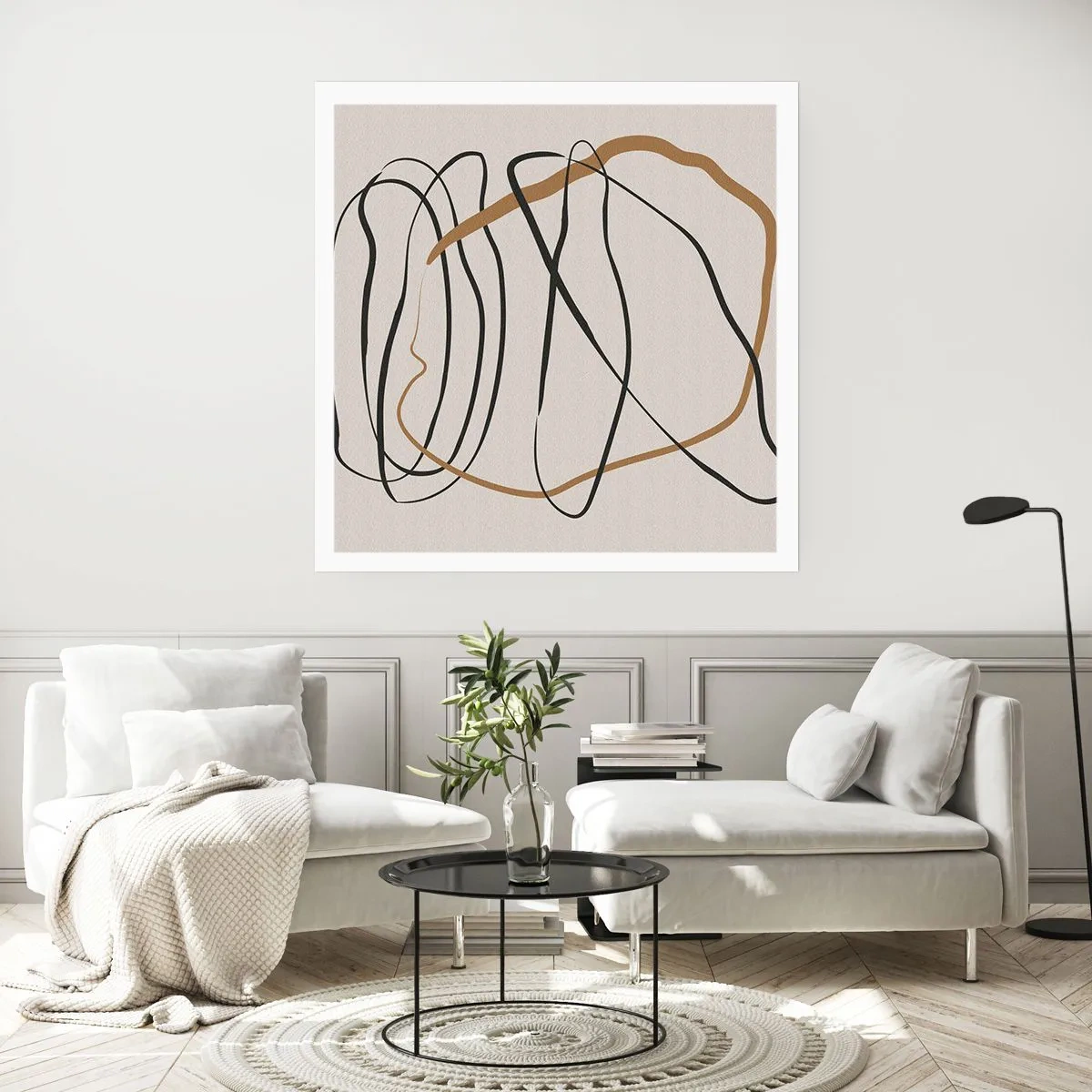 Affiche - Poster - Composition – danse en boucle - 40x40 cm