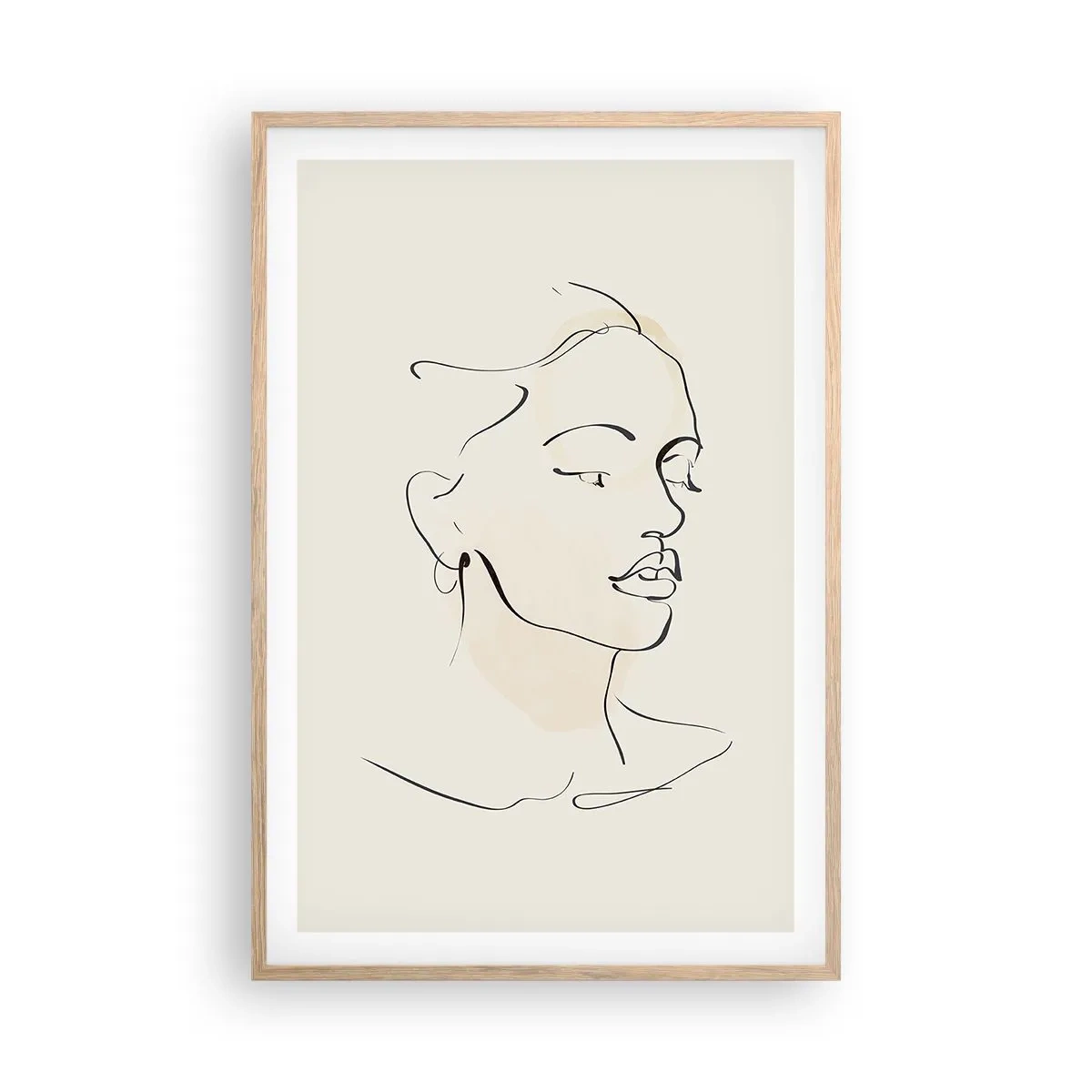 Affiche dans un chêne clair - Poster - Une ligne certaine - 61x91 cm