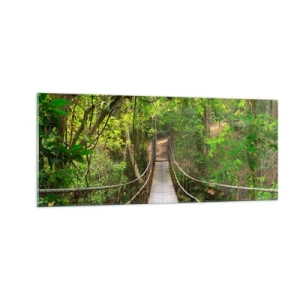 Impression sur verre - Image sur verre - Parce qu'il y a une plante grimpante dans le jardin - 100x40 cm
