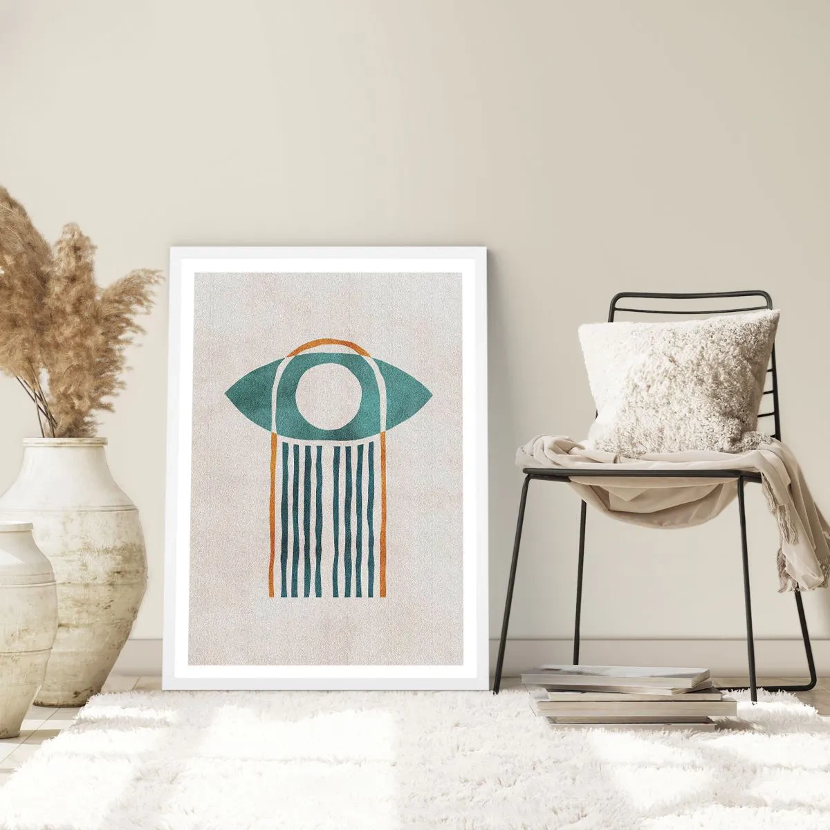 Affiche dans un cadre blanc - Poster - Signes et rituels - 70x100 cm