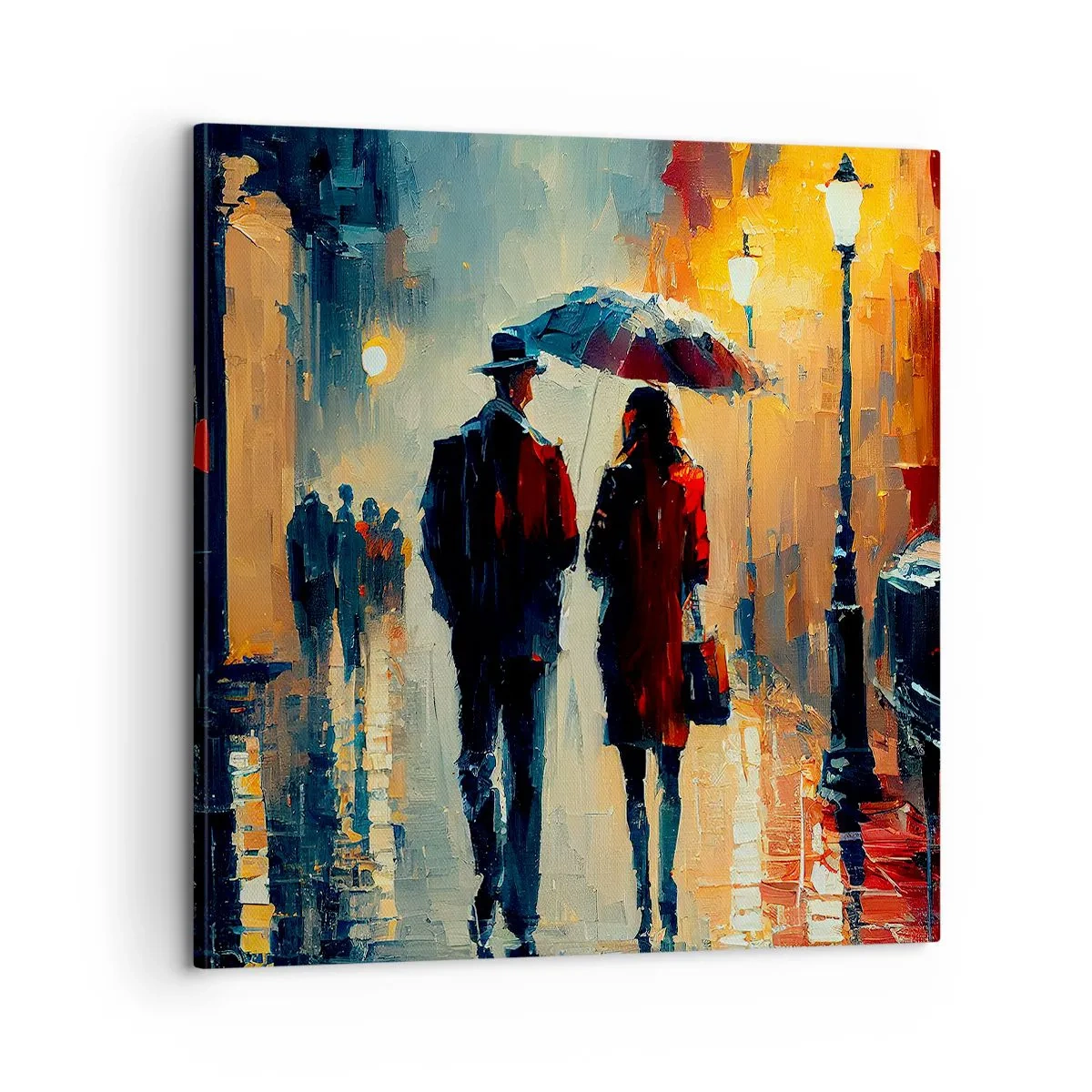 Impression sur toile - Image sur toile - Histoire d'amour urbaine - 60x60 cm