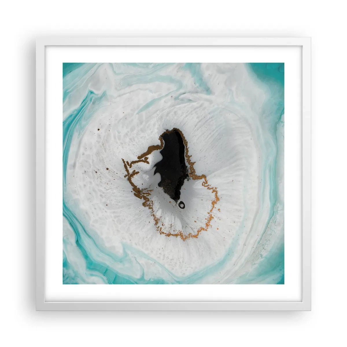 Affiche dans un cadre blanc - Poster - Pénétrer à l'intérieur - 50x50 cm