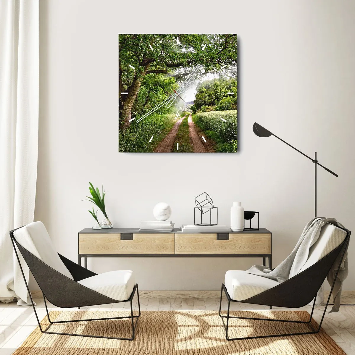 Horloge murale - Pendule murale - Et in Arcadia ego - 40x40 cm