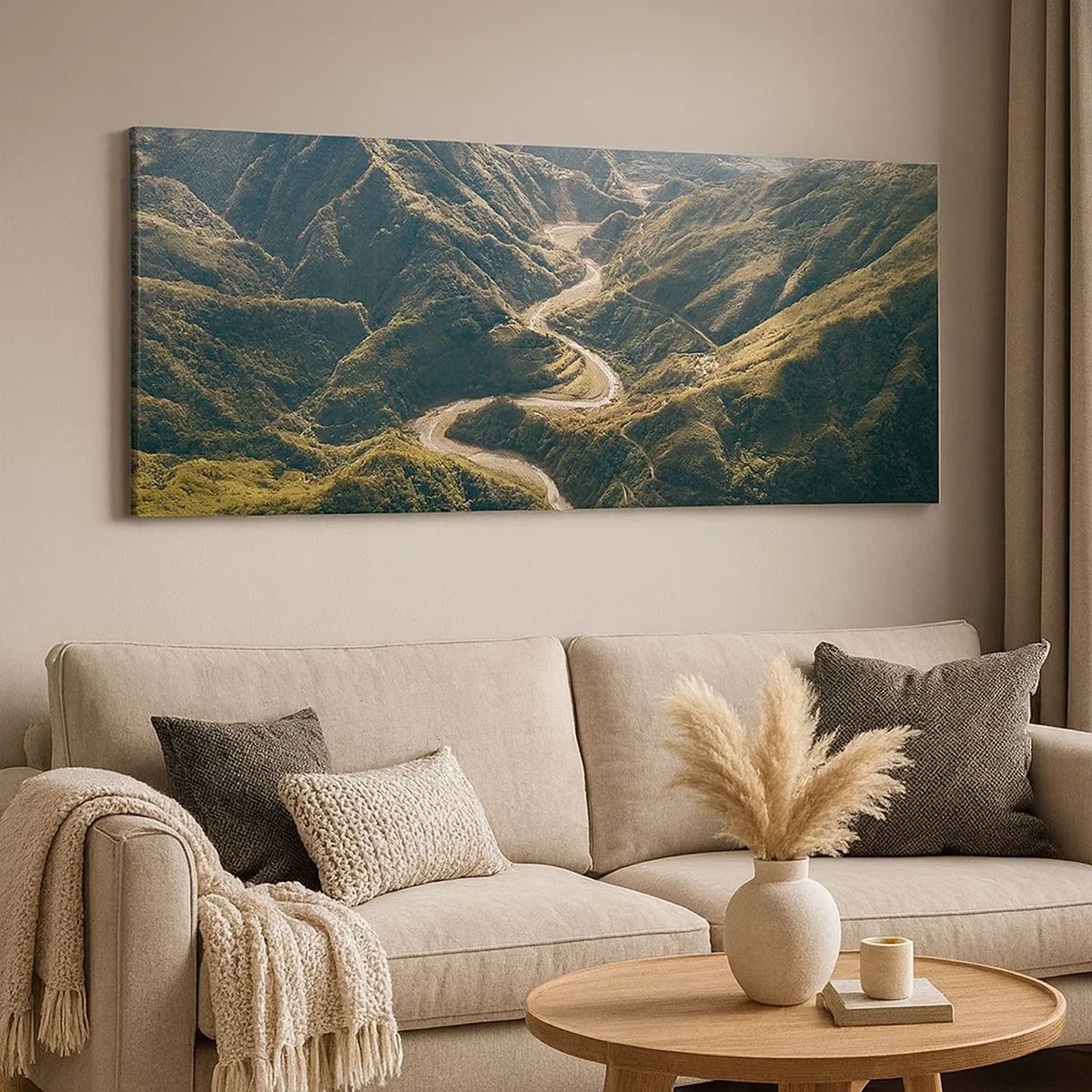 Impression sur toile - Image sur toile - Directement du coeur des montagnes - 100x40 cm