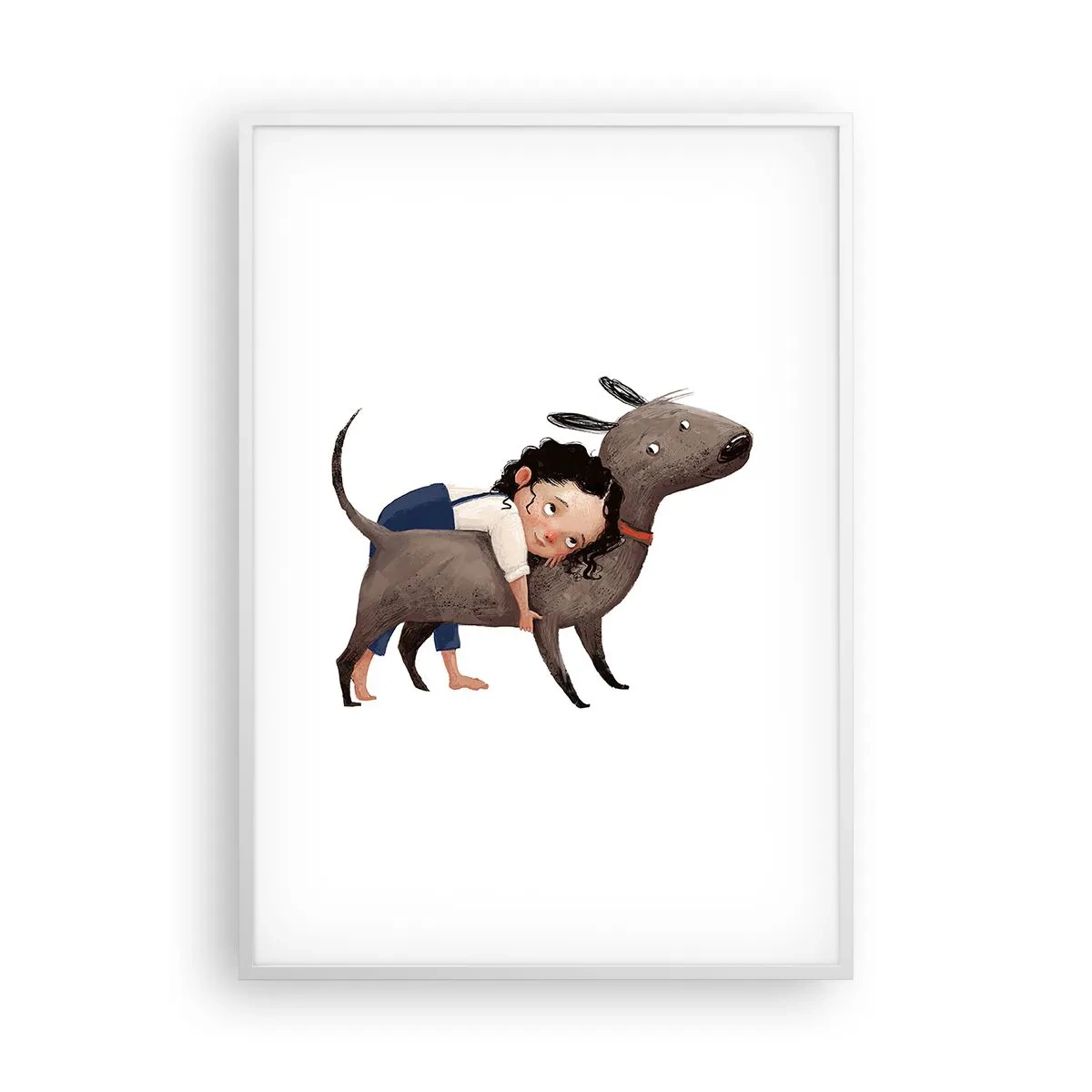 Affiche dans un cadre blanc - Poster - Les meilleurs amis - 70x100 cm