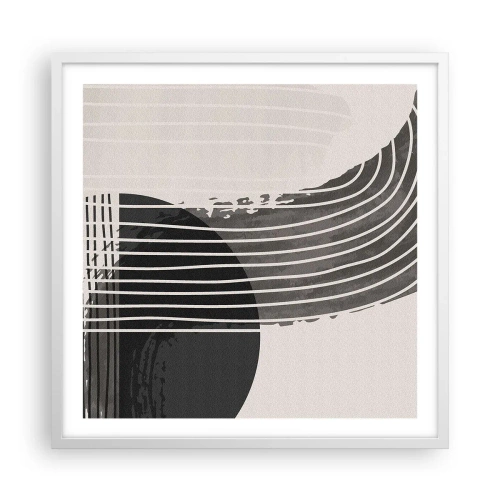 Affiche dans un cadre blanc - Poster - Aller et retour - 60x60 cm