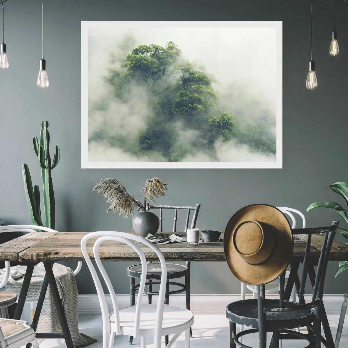 Affiche - Poster - Enveloppé de brouillard - 40x30 cm