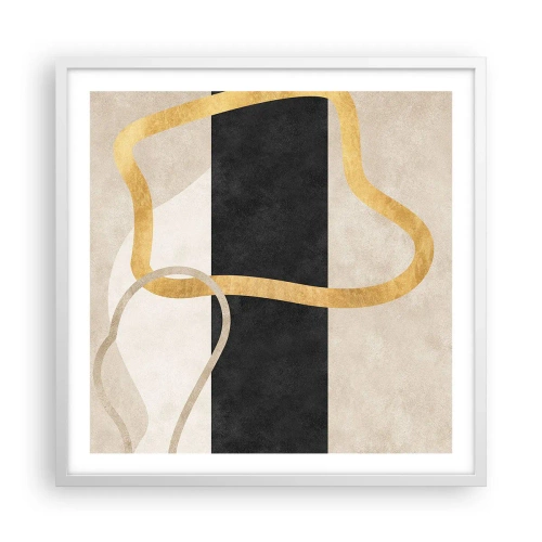 Affiche dans un cadre blanc - Poster - Formes emmellées - 60x60 cm