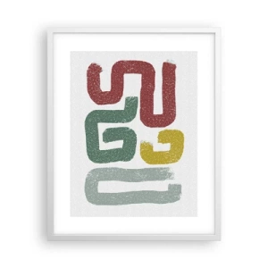 Affiche dans un cadre blanc - Poster - Dans une langue inconnue - 40x50 cm