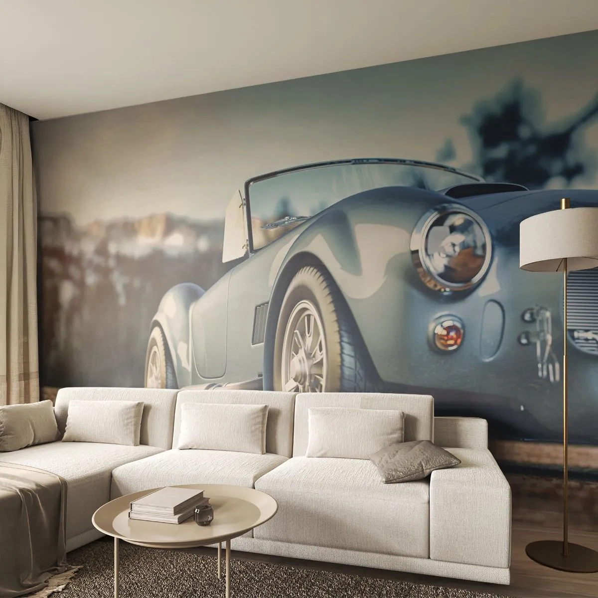 Papier Peint Autocollant Deluxe Sticker - Ce qui compte c'est le style - Voiture, Cabriolet, Voyage - 250x175 cm