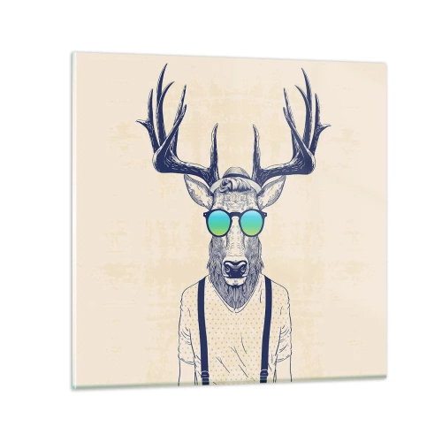 Impression sur verre - Image sur verre - A qui vous attendiez-vous ? - 30x30 cm