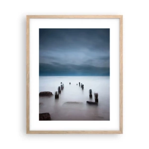 Affiche dans un chêne clair - Poster - Lac pensif - 40x50 cm