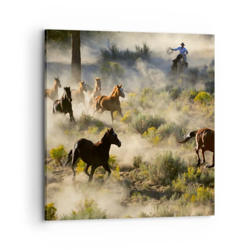 Impression sur toile - Image sur toile - Rivalité - liberté ou force masculine ? - 70x70 cm