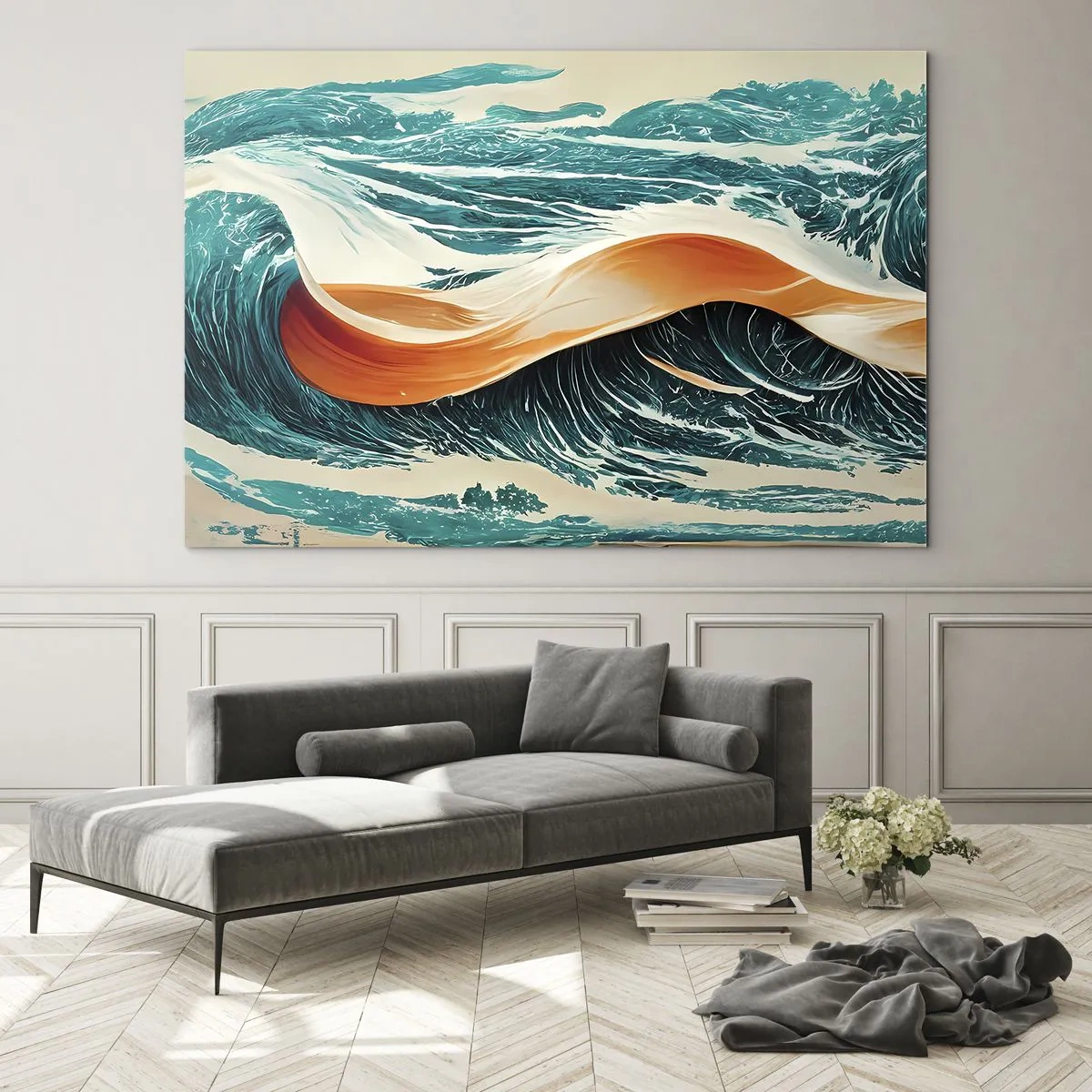 Impression sur verre - Image sur verre - Le rêve d'un surfeur - 70x50 cm