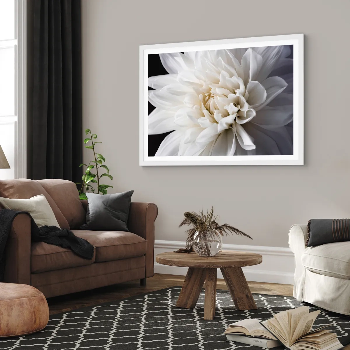 Affiche dans un cadre blanc - Poster - Le matin de la jeune mariéé - 50x40 cm