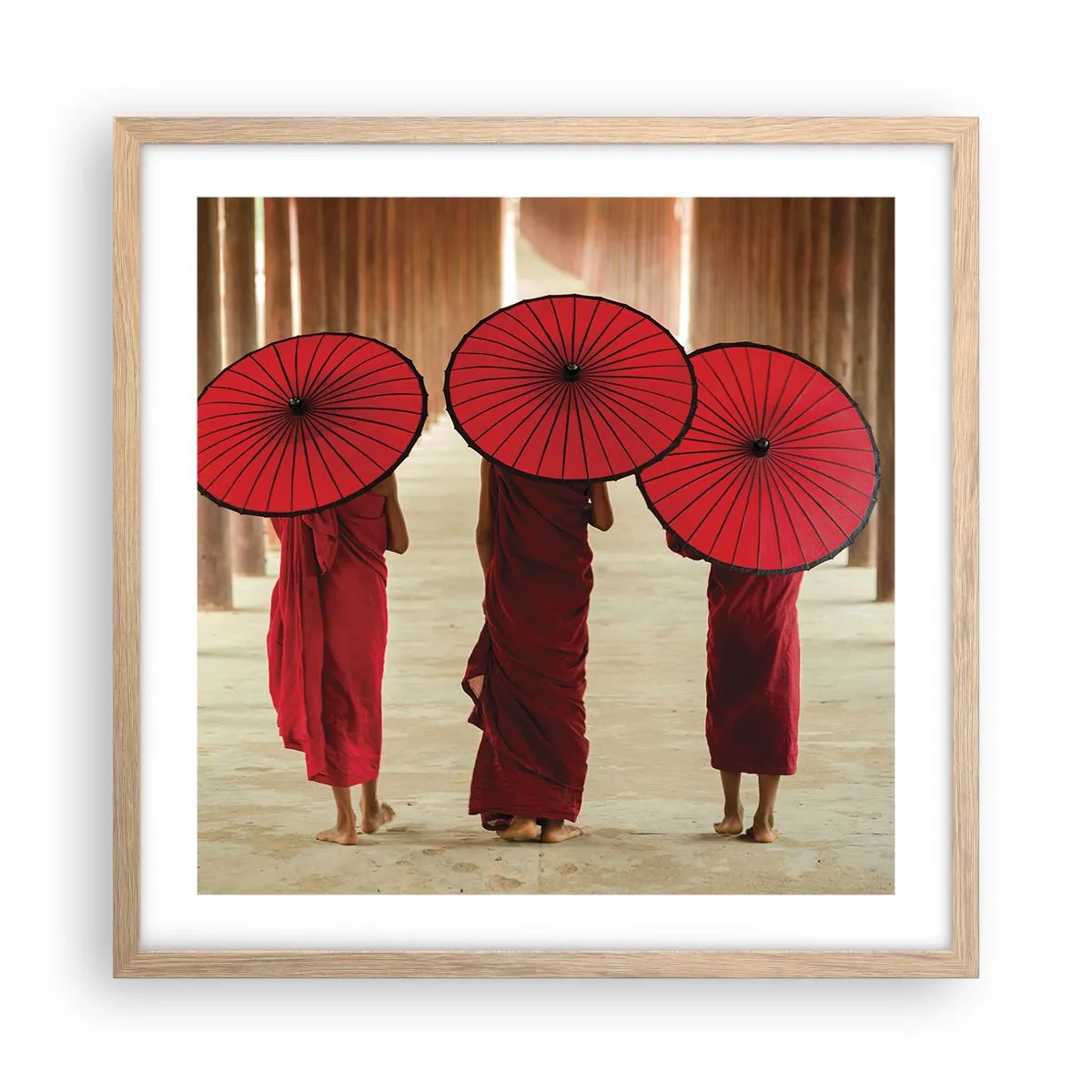 Affiche dans un chêne clair - Poster - Sur la route du pays pure - 50x50 cm