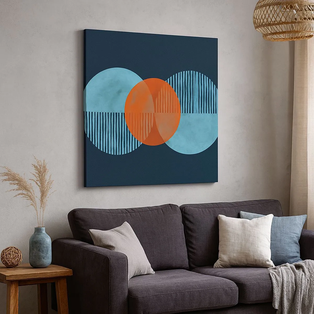 Impression sur toile - Image sur toile - Composition symétrique - 30x30 cm