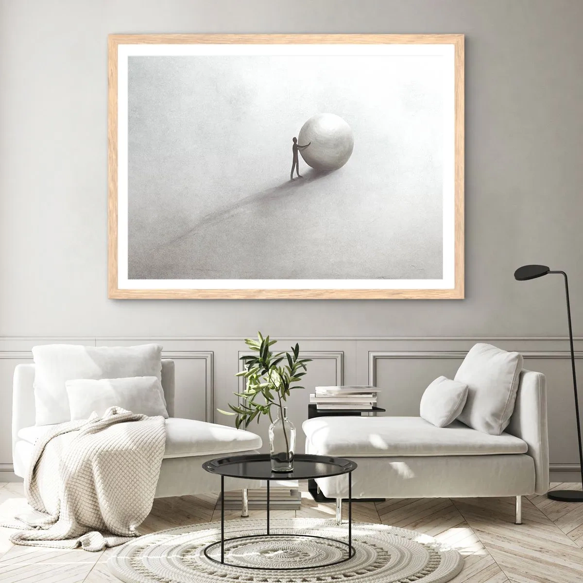 Affiche dans un chêne clair - Poster - Jeu de la vie - 50x40 cm