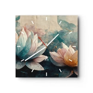 Horloge murale - Pendule murale - Les étoiles du lac - 40x40 cm