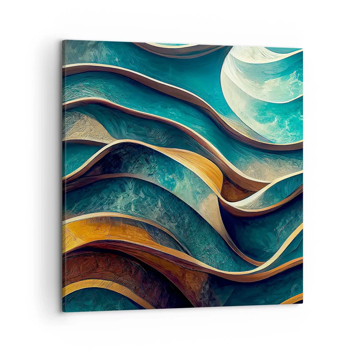 Impression sur toile - Image sur toile - Méandres de bleu - 50x50 cm