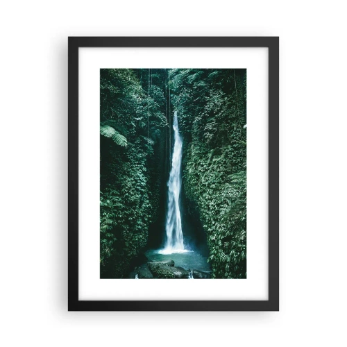Affiche dans un cadre noir - Poster - Fontaine tropicale - 30x40 cm