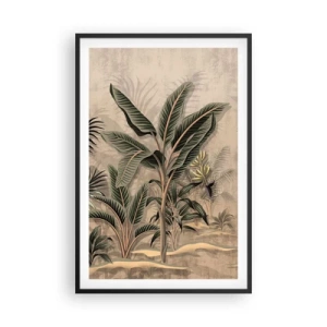 Affiche dans un cadre noir - Poster - Une gravure de style colonial - 61x91 cm