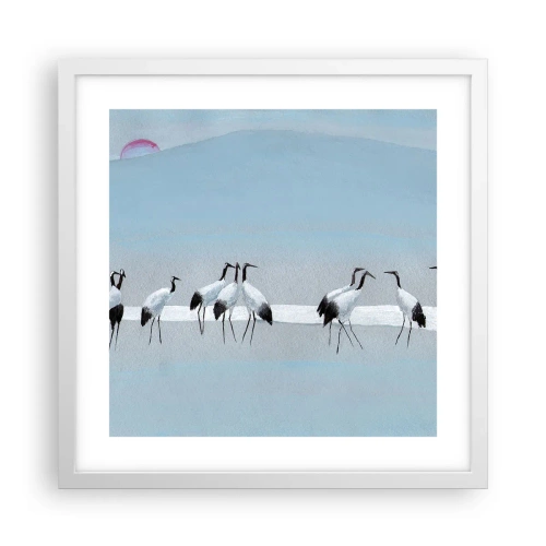 Affiche dans un cadre blanc - Poster - Après une chaude journée - 40x40 cm