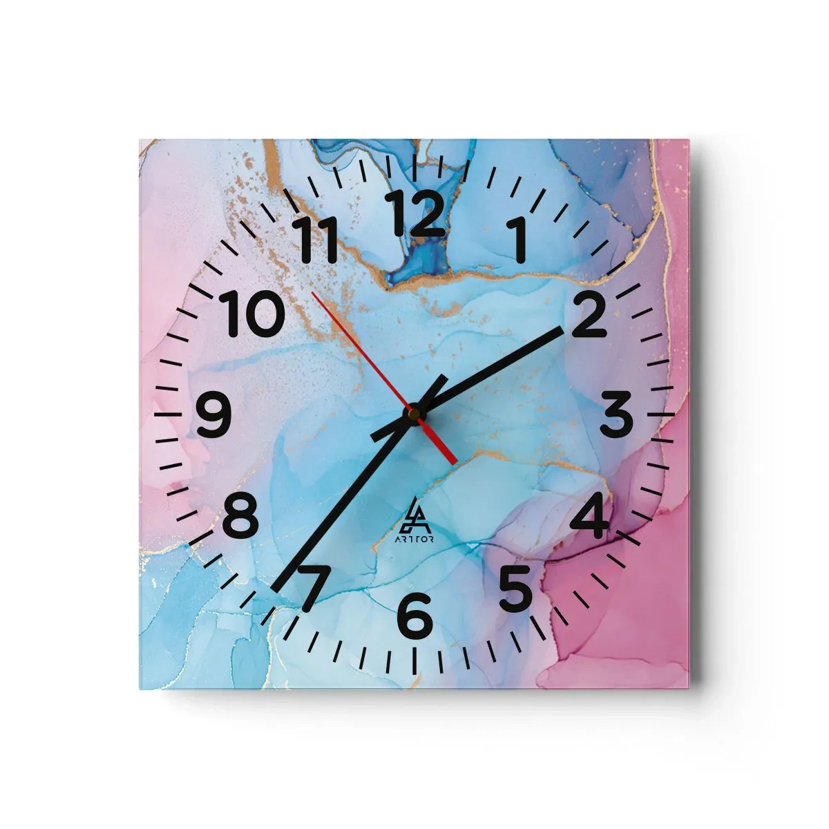 Horloge murale - Pendule murale - Rencontre et mélange - 40x40 cm