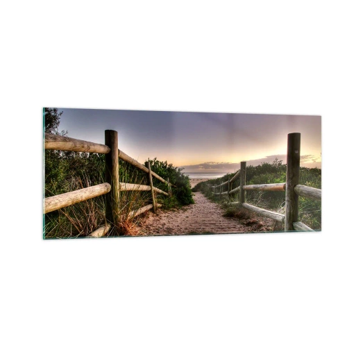 Impression sur verre - Image sur verre - On voit déjà le but - 100x40 cm