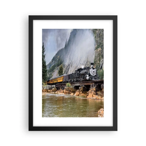 Affiche dans un cadre noir - Poster - Et lui jusqu'où? Jusqu'où? - 30x40 cm