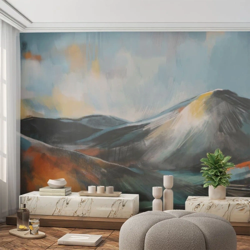 Papier peint sur mesure Premium Sand - Brut et beau - Morceau, Montagnes, Paysage