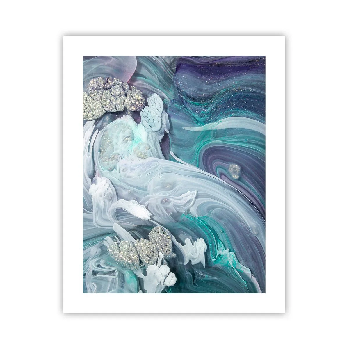 Affiche - Poster - Courants bleus - 40x50 cm