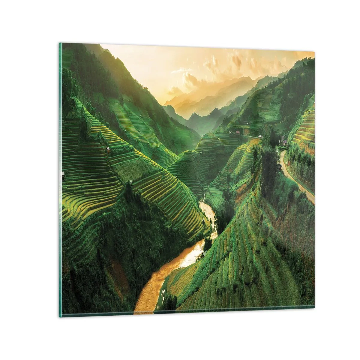Impression sur verre - Image sur verre - Vallée vietnamienne - 30x30 cm