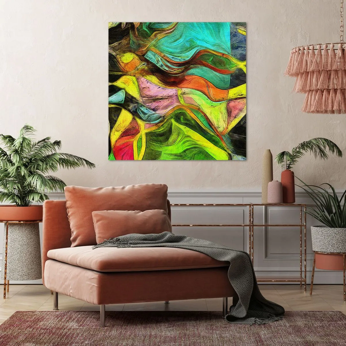 Impression sur toile - Image sur toile - Le mouvement c'est la vie - 50x50 cm