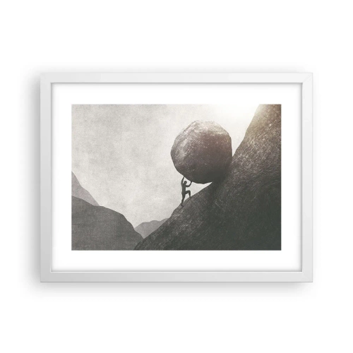 Affiche dans un cadre blanc - Poster - Je crois contre tout espoir - 40x30 cm