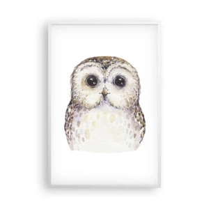 Affiche dans un cadre blanc - Poster - Regarde-moi dans les yeux - 61x91 cm