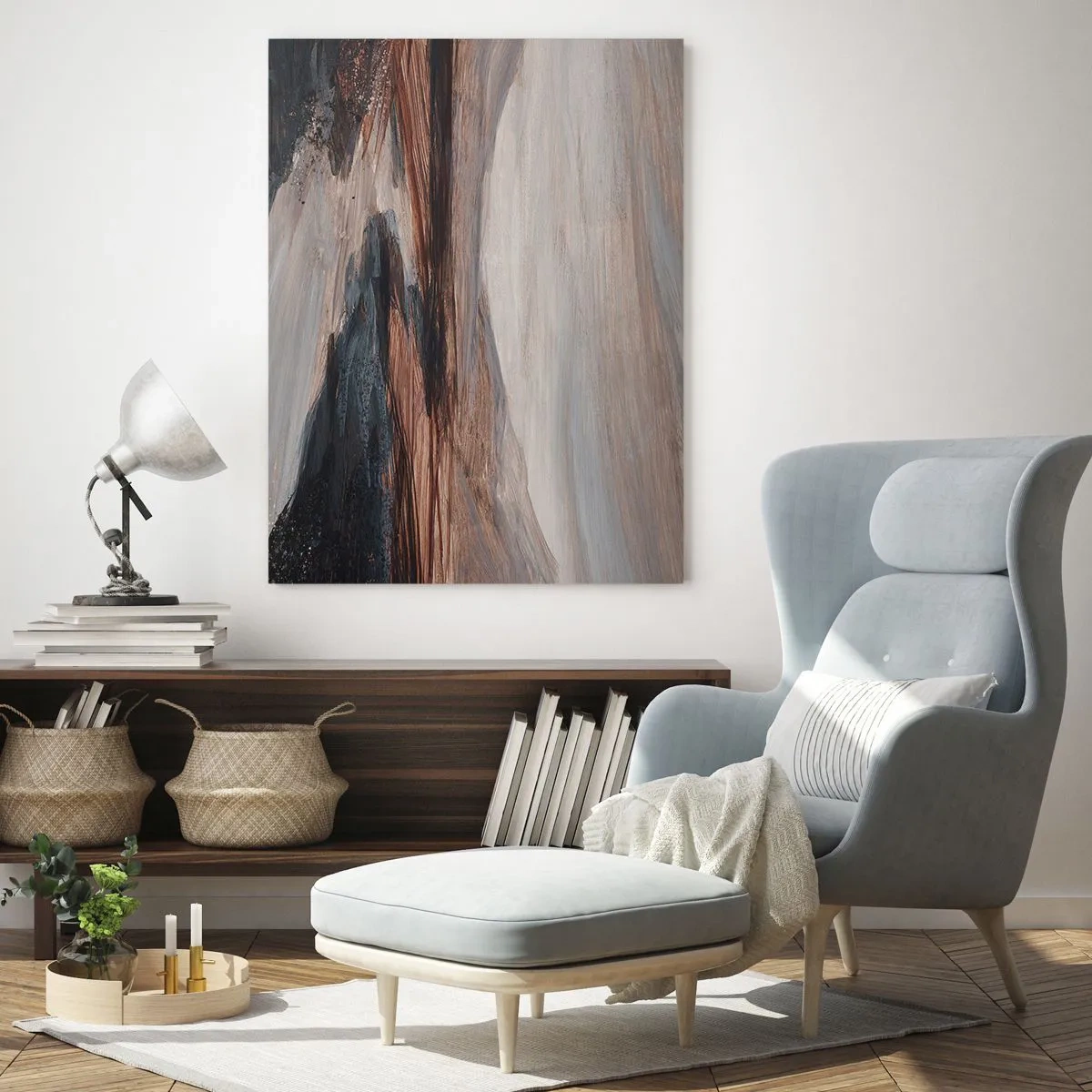 Impression sur verre - Image sur verre - Un paysage pittoresque avec une rivière et des montagnes - 70x100cm - Une vallée tranquille - Décoration murale moderne pour le salon et la chambre ARTTOR