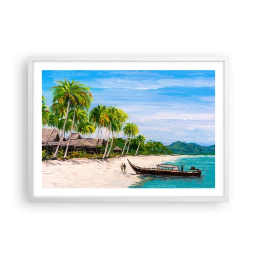 Affiche dans un cadre blanc - Poster - Rêve exotique - 70x50 cm