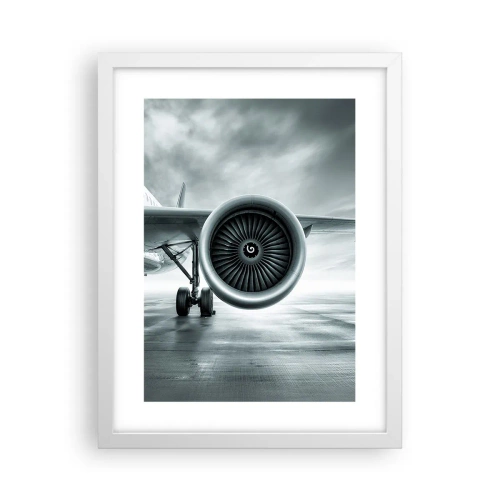 Affiche dans un cadre blanc - Poster - Sent la force! - 30x40 cm