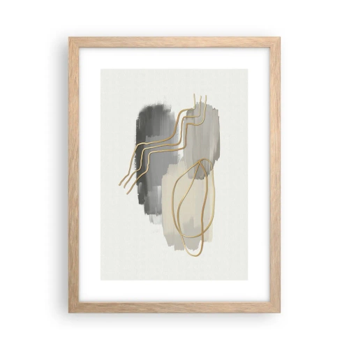 Affiche dans un chêne clair - Poster - Durée et mouvement - 30x40 cm