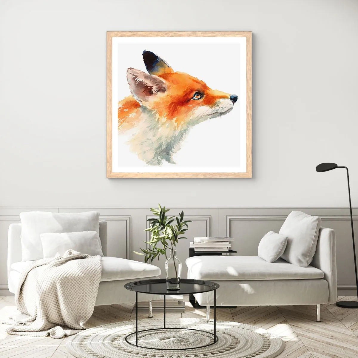 Affiche dans un chêne clair - Poster - Vous ne pouvez jamais être trop prudent - 50x50 cm