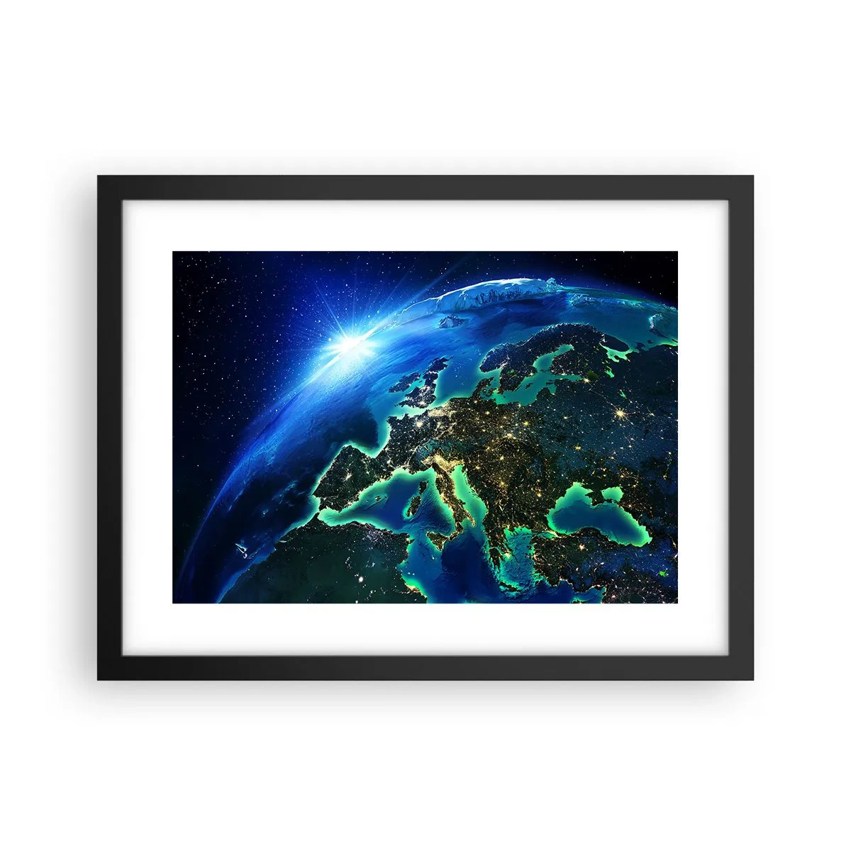 Affiche dans un cadre noir - Poster - Europe pétillante - 40x30 cm