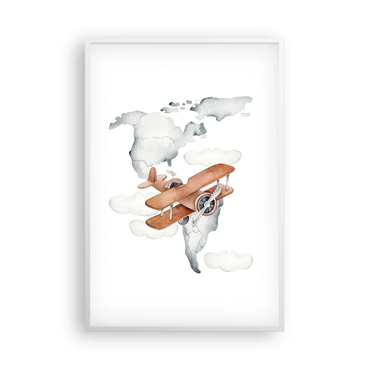 Affiche dans un cadre blanc - Poster - Dans un esprit pionnier - 61x91 cm