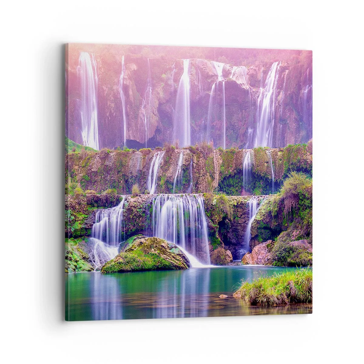 Impression sur toile - Image sur toile - Escalier vers le ciel - 70x70 cm