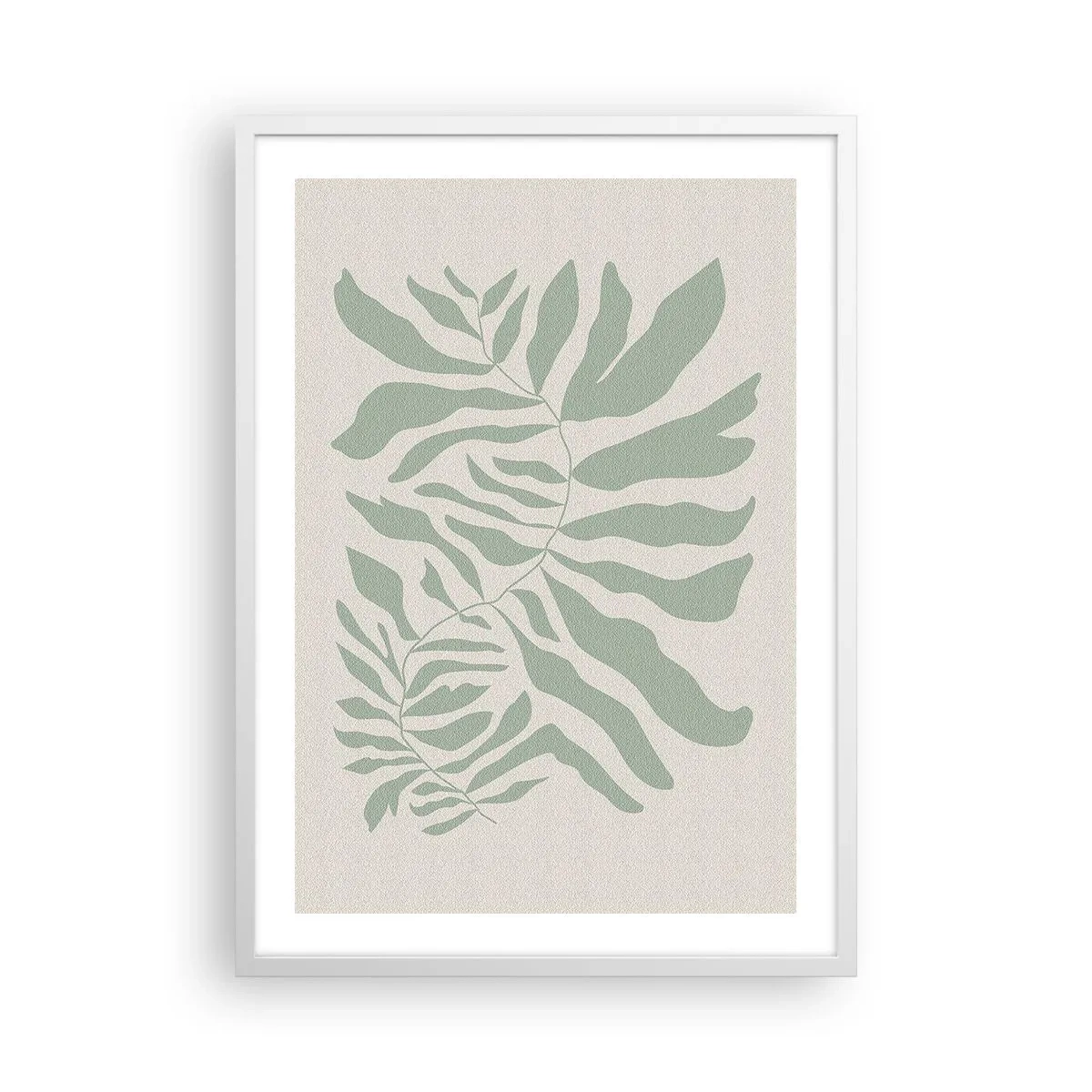 Affiche dans un cadre blanc - Poster - Brindille d'émeraude - 50x70 cm