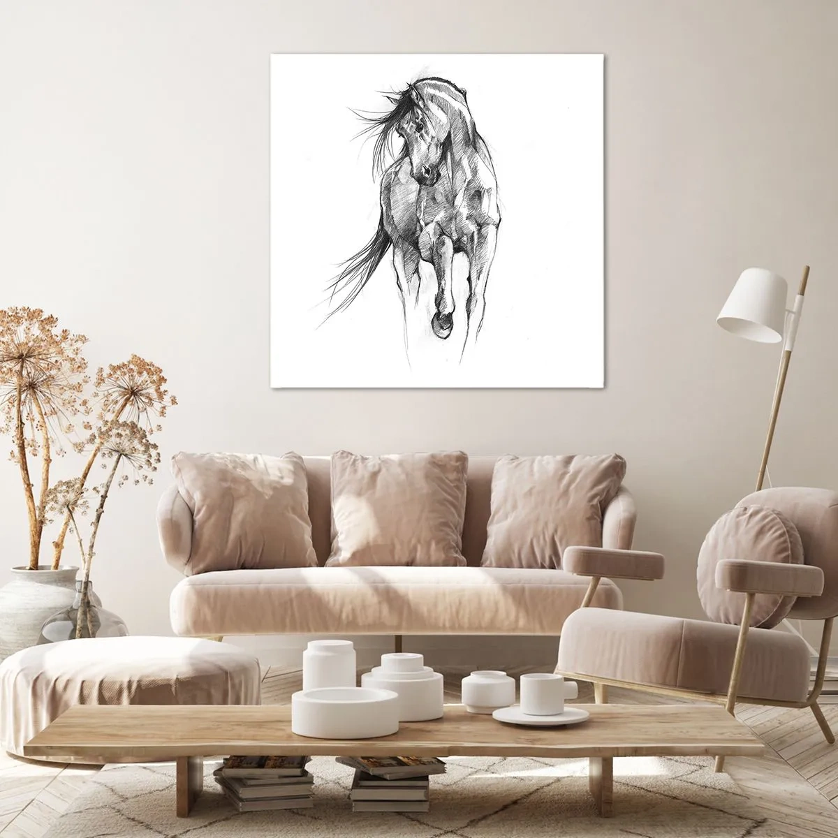 Impression sur toile - Image sur toile - D'un trot gracieux - 50x50 cm