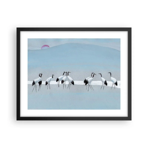 Affiche dans un cadre noir - Poster - Après une chaude journée - 50x40 cm